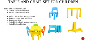 Mobilier pour bébés et enfants Ensemble table et chaises contemporain moderne en plastique - Product Image 6