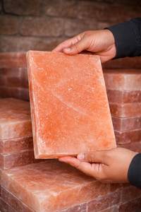 Himalayan Pink Salt Serving Slab Premium Culinary <b>Block</b> with Feng Shui Style Handmade for Home Decoration - Product Image 2