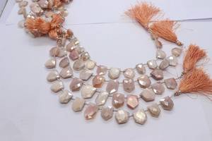 Perles de pierre de lune naturelle AAA, facettées, en forme de chalet, 12x14-14x18 MM, perles de pierre de lune fantaisie, 8 pouces, perles de pierre de lune revêtues - Product Image 2