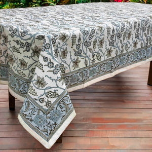 Lily Western 100% algodón mantel de mesa bloque de mano real impreso cubierta de mesa 60 ''x 90'' tamaño - Product Image 1