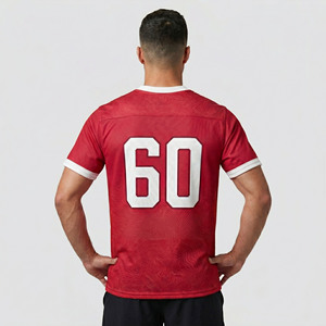 Camiseta de Lacrosse de Secado Rápido para Hombre, Cuello en V, Manga Corta, Diseño para Hombre - Product Image 2