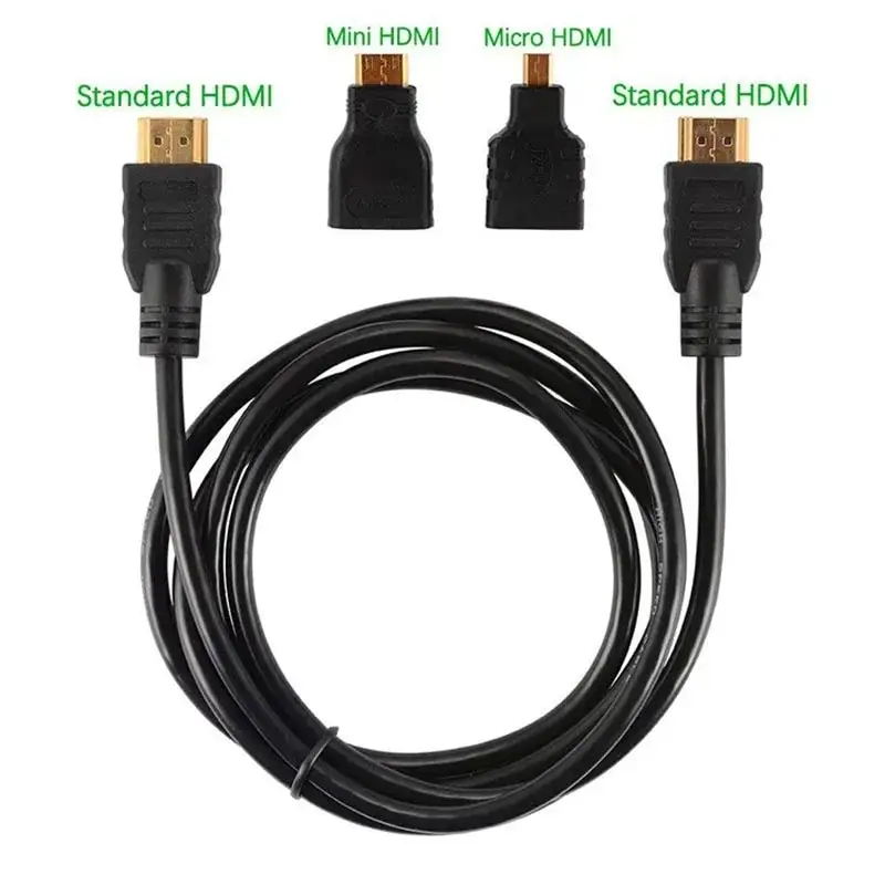 Mini Hdmi Adapter Micro Hdmi Connector Hdmi Kabel 3 In11 M 1.5 Meter Hd Hoge Kwaliteit Compatibel Geschikt Voor Ps3 Hdtv Dvd Xbox