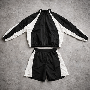 Conjunto de Ropa Deportiva Personalizada, Chaqueta Cortavientos y Pantalones Deportivos de Nailon, Conjunto de Chándal de Nailon con Cremallera Desmontable para Hombre - Product Image 2