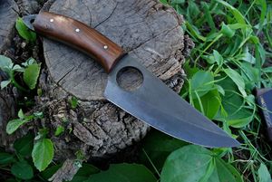 Couteau de chasse hybride avec trou pour le pouce – Couteau de cuisine et de terrain à lame fixe, couteau robuste à lame fixe en gros - Product Image 5