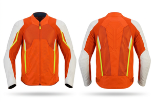 เสื้อแจ็คเก็ตมอเตอร์ไซค์คุณภาพสูง ผลิตจากผ้าโพลีเอสเตอร์ 100% แบบตาข่าย แขนยาว สำหรับนักขี่มอเตอร์ไซค์  ป้องกันการกระแทก ระบายอากาศได้ดี และมีสไตล์ - Product Image 3