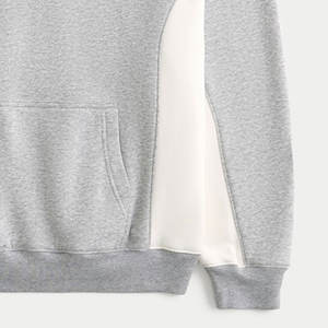 Sweat-shirt unisexe épais surdimensionné à deux tons avec empiècements latéraux, sweat à capuche vintage, sweat à capuche zippé pour homme, logo personnalisé - Product Image 4