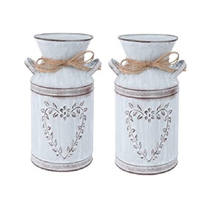 New Arrival Manufacturer & Exporter of Galvanized Milk Container Classic Indian Stylish Planter Handmade Milk Can - Product Image 2