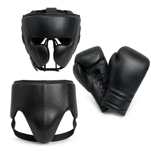 Ensembles de boxe de haute qualité, professionnels, complets, en cuir véritable, avec gants en cuir et protège-guêtres RL-BS_110 - Product Image 5