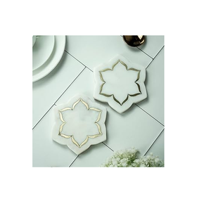 Natural <b>Marble</b> <b>Coaster</b> Set Oval Stone Mats Non Slip Table Accessory White Grey Natural <b>Marble</b> <b>Coaster</b> - Product Image 2