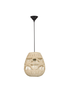 Lampe suspendue en bambou et rotin de qualité supérieure, luminaire tissé à la main pour la conception d'hôtels - Product Image 1