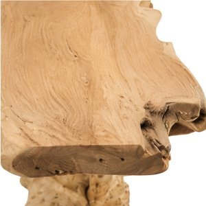 Mesa Consola ARTERRA Premium Ecológica Hecha a Mano de Madera Maciza Rústica de Raíz de Teca con Borde Natural, Moderna y Orgánica para Sala de Estar, Duradera - Product Image 4