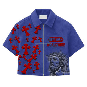 Camisetas Gráficas de Alta Calidad con Pedrería para Hombre, Estilo Urbano Personalizado, Holgadas, 100% Algodón, con Estampado Serigrafiado - Product Image 3