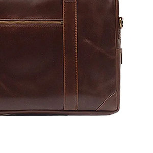 Sacs à ordinateur portables en cuir pour hommes et femmes, avec compartiments zippés et poches pour ordinateur portable, dernier design, fabriqués en cuir. - Product Image 3