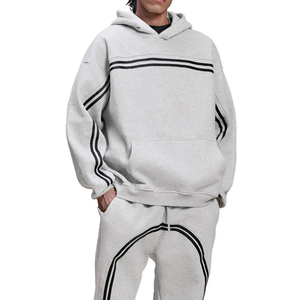 เสื้อฮู้ดดี้วินเทจ ผ้าฝ้าย 100% ปักลาย ฮู้ดดี้โอเวอร์ไซส์ สวมหัว ขายส่ง รับสกรีนโลโก้ตามสั่ง สำหรับผู้ชาย - Product Image 2