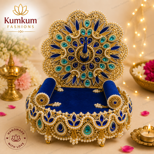 Mandir Decorativo Desmontable para Pooja, con Figuras de Dioses (Singhasan, Laddu, Gopal, Ganesha), para Janmashtami y Diwali, Recuerdos Festivos Indios - Product Image 2