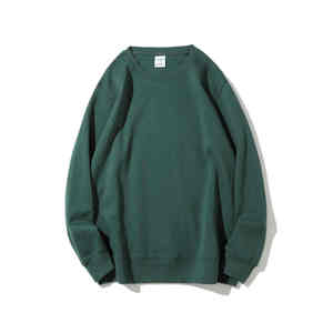 High Quality Heavyweight Unisex French Terry Custom Oversized Crewneck <b>Plain</b> <b>Sweatshirt</b> for Men - Product Image 3