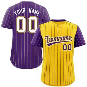 Maillots de baseball personnalisés avec impression par transfert thermique, tissu respirant 100% polyester, couleurs et designs personnalisés - Product Image 3