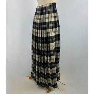 Jupe longue écossaise pour femme, motif tartan des clans Anderson, noir et blanc, 100% laine, sur mesure, vente en gros - Product Image 5