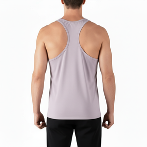 Plain Dyed Breathable 100% Cotton <b>Singlets</b> Workout Bodybuilding Training Wear Stringer Vests <b>Men</b> Gym Fitness Loose Fit Tank Tops - Product Image 2