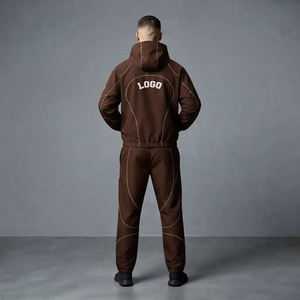 Factory Manufacturers <b>Nylon</b> Jacket and <b>Nylon</b> <b>Pants</b> men's Tracksuit Windbreaker solid color with piping baggy fit man set - Product Image 6