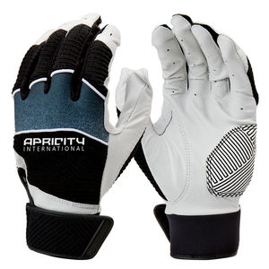 Gants de frappe de baseball pour adultes, couleur personnalisée, cuir respirant, légers, fermeture auto-agrippante, haute adhérence - Product Image 1