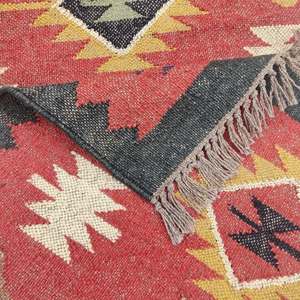 Classic Wool and Jute 2.5x8 Feet Kilim Rugs and Mats Handcrafted Area Rugs & <b>Sets</b> Model 068 - Product Image 6