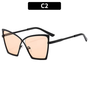 2025 Trendy Designer Metal Frame Shades Oversized Vintage Sun Glasses High Quality Women Men Y2K <b>Sunglasses</b> - Product Image 2