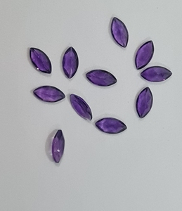Ametyste violette naturelle africaine, taille marquise 8x4MM, qualité supérieure, pierre précieuse en vrac pour la fabrication de bijoux - Product Image 2