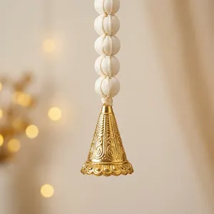 Guirnalda de Borlas Doradas con Cuentas y Adornos de Campanas, Decoración Vertical Colgante para Bodas, Entrada del Hogar, Paquete de Varias Piezas - Product Image 5