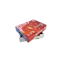 Boîte en carton ondulé en papier kraft avec logo personnalisé en gros emballage de fruits légumes poires tomates pommes boîtes bananes avec couvercle