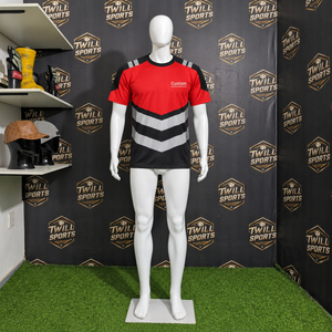 Camiseta de Trabajo Reflectante Personalizada TwilSports, Roja y Negra, de Secado Rápido, Camiseta de Seguridad de Manga Corta para Hombre, Impresión por Transferencia de Calor - Product Image 5