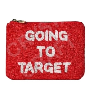 Going to target Seed Beaded Coin Pouch Hermoso monedero con cuentas personalizado para mujer Monedero de moda con - Product Image 1
