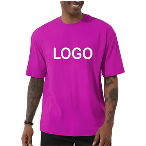 T-shirt en coton épais pour homme, coupe ample, logo personnalisé, manches courtes, streetwear, vêtements décontractés tendance - Product Image 6