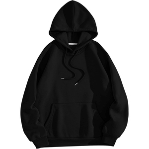 Nouveaux sweats à capuche unis personnalisables avec logo, épais, respirants, 300g, à prix réduit, pour l'hiver, en tricot long, avec poche avant, coupe ample - Product Image 1