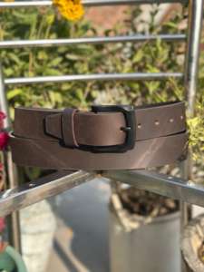 เข็มขัดหนังแท้ทำมือสำหรับผู้ชายสไตล์คลาสสิก หัวเข็มขัดเหล็กแบบตะวันตก กว้าง 3.5 ซม. เหมาะสำหรับใส่ลำลอง - Product Image 3