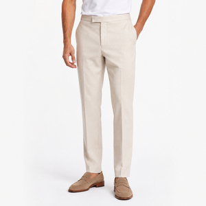 Pantalones de Vestir para Hombre, Corte Regular, Tela Antiarrugas, Frente Plano, Cintura Media, Venta al Por Mayor, Uso Diario - Product Image 3