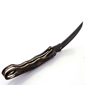 Premium Damascus Steel Pocket Folding Knife Handmade Pattern Steel Outdoor <b>Camping</b> Hiking Fishing Travel Utility <b>Tool</b> - Product Image 2
