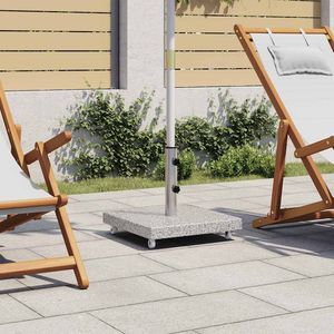 Ombrellone da Patio con Tubo in Acciaio Inossidabile e Base in Granito Grigio 66,1 Libbre - Product Image 1