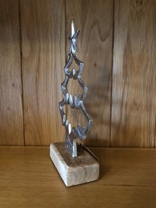 Decorative Metal <b>Christmas</b> <b>Tree</b> Sculpture with Wooden Base <b>Christmas</b> Decoration Sculpture in Affordable Price - Product Image 3
