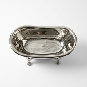 Bol ovales décoratifs en métal moderne de qualité supérieure, en aluminium nickelé, design classique moderne, qualité supérieure - Product Image 4