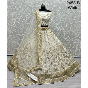 Robe de mariée bustier en satin, coupe trapèze, design drapé simple, avec dentelle, perles et détails en spandex/coton, style classique - Product Image 3