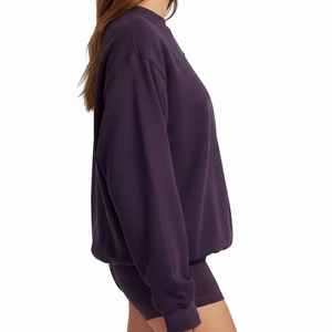Sudadera Oversize de Cuello Redondo para Mujer, con Logotipo Personalizado, Estilo Casual Urbano, Fabricante OEM ODM - Product Image 3