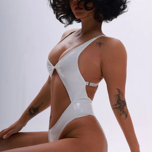 Body de una pieza ajustado para mujer, transpirable, moldeador, elástico, para pole dance y espectáculos de moda - Product Image 6