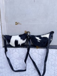 Fait à la main bohème gitane Style occidental cuir de vachette fourrure femmes fronde sac de messager bandoulière sangle réglable léger - Product Image 5