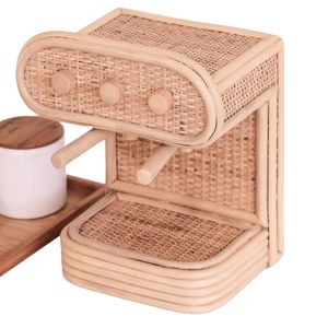 Juguetes de Mimbre para Niños, Cafetera de Juguete, Juego de Imitación de Cocina, Juguete Educativo Montessori, Precio Competitivo al por Mayor - Product Image 1