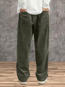 Pantalons en velours côtelé amples et confortables pour hommes |   Pantalon à taille élastique coupe décontractée pour un usage quotidien |   Pantalon décontracté pour homme - Product Image 2