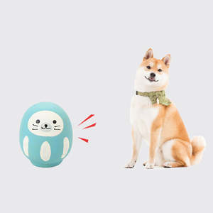 ของเล่นเคี้ยวสำหรับสุนัขรูปไข่น่ารัก ทำจากยางลาเท็กซ์ ทนทานต่อการกัด ช่วยทำความสะอาดฟัน เป็นมิตรต่อสิ่งแวดล้อม ใช้ได้หลากหลายรูปแบบ มีเสียงบีบ - Product Image 1