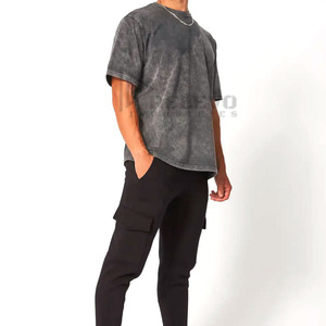 เสื้อยืดโอเวอร์ไซส์ลายกราฟิกแบบสั่งทำพิเศษ ซักย้อมสีแบบแอซิดวอช สำหรับผู้ชายไซส์พลัส สไตล์ลำลอง ผ้าฝ้าย 100% ระบายอากาศได้ดี แห้งเร็ว น้ำหนัก 300 กรัม - Product Image 6