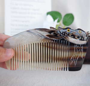 หวีเขาควายยอดนิยม หวีแปรงเคราแบบพกพา หวีเขาควายอินเดียขายดีอันดับต้นๆ - Product Image 5