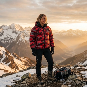 Veste matelassée pour homme, rouge et noire, à capuche, veste d'hiver chaude, veste de mode pour l'extérieur, vente en gros ONE APEX - Product Image 6